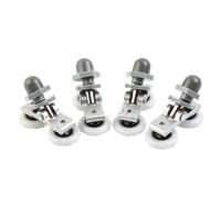 Kit Ricambio Ruota Rullo Porta Doccia Doppia Nylon e Lega Alluminio