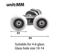 Kit Ricambio Ruota Rullo Porta Doccia Doppia Nylon e Lega Alluminio