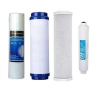 KIT RICAMBIO UNIVERSALE 4 FILTRI DEPURATORE ACQUA A 5 o 6 STADI OSMOSI INVERSA