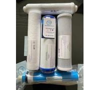 KIT RICAMBIO UNIVERSALE 4 FILTRI DEPURATORE ACQUA + MEMBRANA 75G OSMOSI INVERSA