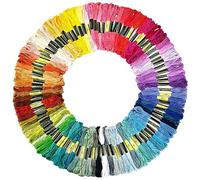 Kit Ricamo 100 Colori,Embroidery Kit,e Kit Di Strumenti a Punto Croce per Principianti per Ricamo,Progetto Punto Croce,Amicizia Braccialetti,5m