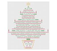 Kit Ricamo Blackwork o Schema Florashell Albero Di Natale Punto Croce 14