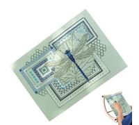 Kit Ricamo,Libellula con Guida - Fili Perline per Artigianato Creazione Decorazioni Inclusi