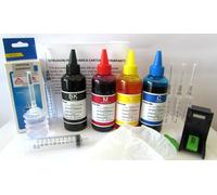 Kit ricarica 400 ML inchiostro cartucce hp 350 nere e 351 colore