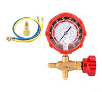 Kit Ricarica Gas Climatizzatore R22 R410a con Manometro per Auto HVAC - per tubi Flessibili in Ottone per Manutenzione Condizionatori Domestici e Veicoli Commerciali(EM-466H+ Connector)