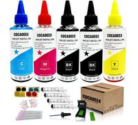 KIT RICARICA INCHIOSTRO 500 ML COMPATIBILE CARTUCCE HP INCHIOSTRO NERO E COLORAT