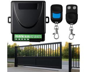 Kit Ricevente Automazione Cancelli 2 Canali, 12 24V Radio Ricevente Universale 433 mhz, 2 Canali Alimentazione AcDc Con 2 Telecomandi, Cancelli Serrande