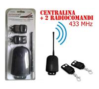 KIT RICEVITORE 2 TELECOMANDI UNIVERSALE RADIOCOMANDO 433mhz RADIO CANCELLI LUCI