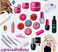 KIT RICOSTRUZIONE UNGHIE COMPLETO SILCARE 6 GEL COLOR + LAMPADA LED + ACCESSORI