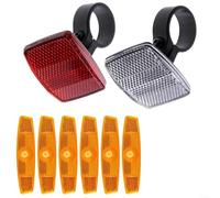 Kit riflettore per bicicletta, 10 pezzi, riflettori per raggi per una maggiore sicurezza durante il giorno e la notte