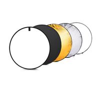 Kit riflettore pieghevole 5 in 1 da 24 pollici (argento/bianco/oro/nero/traslucido) - Compatibile con Qisuo, Ainn, Bortt