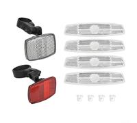 Kit riflettori per bicicletta anteriore e posteriore e per reggisella scooter, realizzato in plastica ABS, fornisce riflettente per aumentare la sicurezza di guida