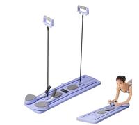 Kit Riformatore Pilates 5 in 1 Macchina di Riformatore Pilates con Corda di Resistenza e Timer Rimbalzo Automatico, Tavola Pilate Multifunzionale per Esercizi a Casa (Purple)