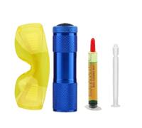 Kit Rilevatore Di Perdite AC, Strumento Torcia Per Rilevamento Perdite UV, Ricerca Accurata Del Refrigerante Per Motore Automobilistico, Radiatore, Frigorifero, Evaporatore Diesel, Compressore, Sistem