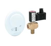 Kit rilevazione fughe gas uso civile con ev riarmo manuale nc kit riv.040190 met + ev nc 3/4" 041311