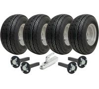 Kit Rimorchiatore A Doppio Asse Stradale Legale Con Ruote Hub E Semialberi 750kg