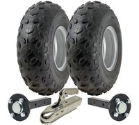 Kit rimorchio ATV 19x7.00-8 P330 ruote legali stradali 40x40 mozzo e stub ass...