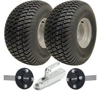 Kit rimorchio ATV 20x10.00-8 P332 ruote in erba mozzo ALKO e attacco assi stu...