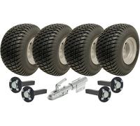 Kit rimorchio ATV doppio asse 18x8,50-8 ruote in erba mozzo e assi stub ganci...