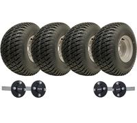 Kit rimorchio quad ATV 18x9,50-8 doppio asse 4 ruote in erba P332 assi ALKO 1...