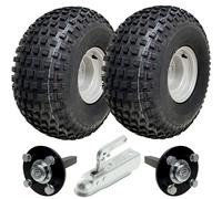 Kit Rimorchio Quad ATV 22x11.00-8 Manopole, Ruote 40x40 Assi Capacità Gancio ...