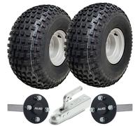Kit rimorchio quad ATV 22x11,00-8 pomelli ruote assi ALKO capacità attacco 31...