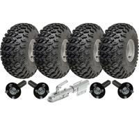 Kit rimorchio quad ATV utility 22x11.00-8 doppio asse ruote e assi e gancio g...