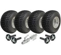 Kit Rimorchio Quad Manopola ATV 18x9.50-8 Doppio Asse Ruote, Assi Gancio Gire...