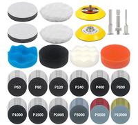 Kit Rinnova Fari Auto 133 Pezzi - Dischi Abrasivi 75Mm, Kit Lucidatura Fari Auto