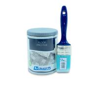 Kit Rio Verde Renner Floor Prestige 750ml + Pennello Waga Paint 50mm Vernice ad Alta Resistenza per Pavimenti (ANTRACITE - RB 2470)