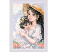 Kit Riolis a punto croce contato "Tenero amore", 21x30cm