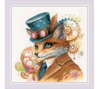 Kit Riolis per il punto croce contato "Steampunk Fox", 20x20cm