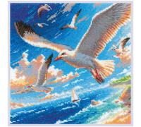 Kit Riolis per punto croce contato "Brezza marina", 20x20cm, fai da te