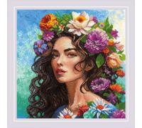 Kit Riolis per punto croce contato "Floral Muse", 30x30cm