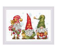 Kit Riolis per punto croce contato "Gnomi allegri", 30x21cm