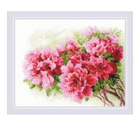 Kit Riolis per punto croce contato "Splendida Azalea", 30x24cm, fai da te