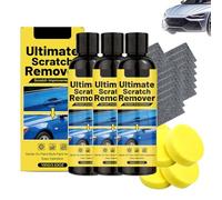 Kit Ripara Graffi Auto: Pasta Riparatrice Nano e Lucidante con Spugna e Panno, Ripara Facilmente Graffi Profondi e Leggeri, Segni, Abrasioni e Macchie per Tutti i Colori di Vernice (3 set)