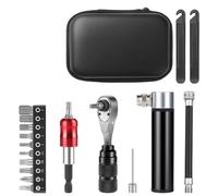 Kit Riparazione Bici Cassetta Attrezzi Portatile Ciclismo Gite Chiave a Cricchet