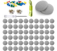 Kit Riparazione Cielo Auto, 65 Rivetti per Riparazione Tetto Auto + 65 Puntine C