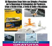 Kit Riparazione Crepe Vetro con Siringhe a Pressione per il parabrezza