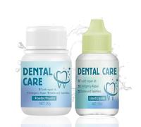 Kit Riparazione Denti, Colla per Denti, Cemento Dentale Definitivo, Cemento per Denti per Cavità, Cemento Dentale Fissa Ponti, Otturazioni Perse, Ponti, Corone, Otturazioni