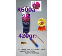 Kit Riparazione Frigorifero bombola R600a 420 gr. + Filtro + Tubetto + Spillo