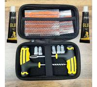 Kit Riparazione Gomme Tubeless 44 Pezzi per Auto, Camper e Moto, Kit Emergenza