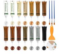 kit riparazione legno, Kit di riparazione di mobili 14 Colore, Stucco per legno riempitivo, Stucco per Legno, Set di riparazione in laminato, Kit Riparazione Mobili in Legno di Graffi, Crepe, Macchie
