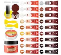 Kit Riparazione Legno Stucco, 18 Colori Kit Riparazione Mobili in Legno, Kit Riparazione in Laminato Pasta Mastice per Graffi, Crepe, Fori, Laminato, Tavolo, Pali del Letto