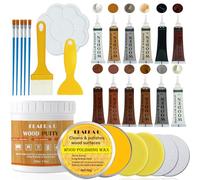 Kit riparazione mobili in legno, ELALRAU 26 pezzi Kit di riparazione per legno Stucchi per legno, Kit Riparazione Legno Stucco Fori, Graffi, Parquet, Tavolino, Mobili