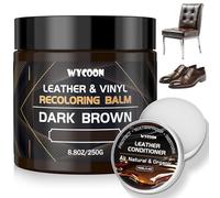 Kit Riparazione Pelle Marrone Scuro- Tintura Liquida, Vernice, Crema Colorante e 100ml di Crema di Manutenzione per Divani, Mobili, Sedili Auto | Ripristina e Protegge Cuoio Graffiato e Sbiadito