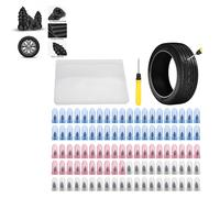 Kit Riparazione Pneumatici 100pz Inserti a Vite in Acciaio al Carbonio Guarnizio