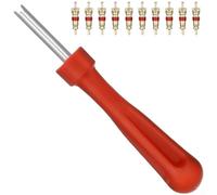 Kit Riparazione Pneumatici 18 con Smonta Valvole in Rame per Bici Auto per moto - Adattatore per presta e (B)