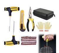 Kit Riparazione Pneumatici Auto, 6 Pcs Kit Ripara Gomme per Auto&Moto, Kit Foratura Pneumatici Completo Di Alta Qualità, Moto, Quad, Auto, Kit Meche Pneumatico Auto per Auto Moto, MTB Trattori, SUV